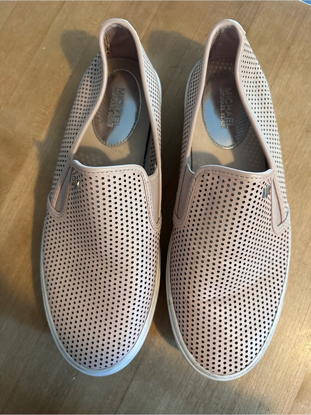 MICHAEL Michael Kors Perforated Slip-On Sneakers - Light Pink